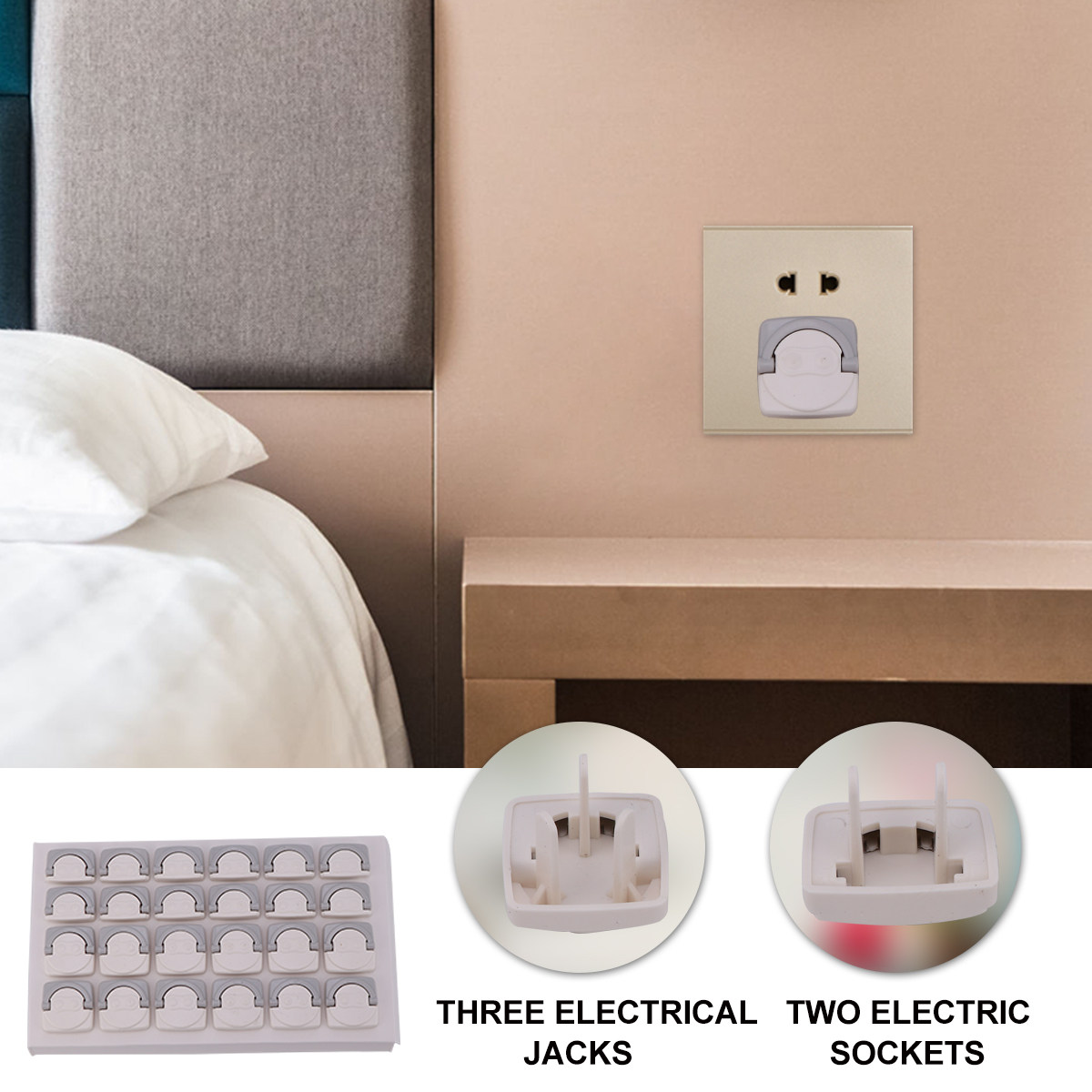 Outlet Cover Baby - 24 Protectores de Enchufes, Cubiertas de