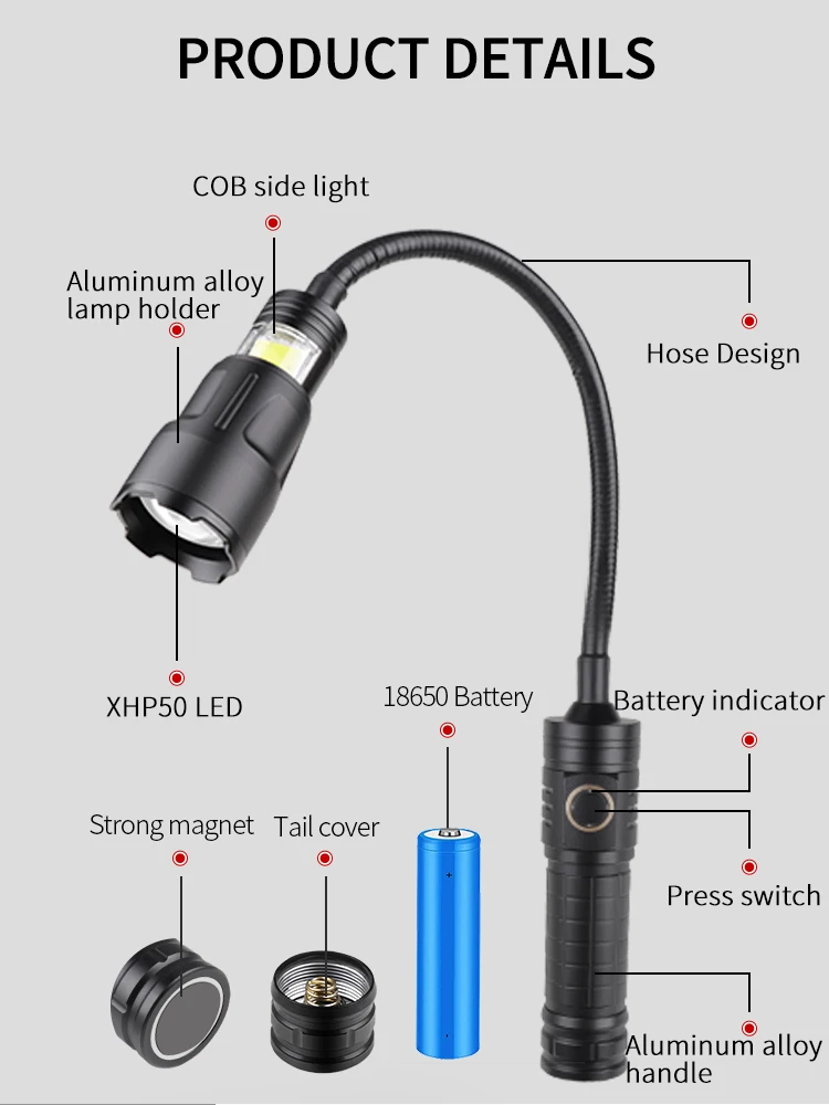 Linterna LED XHP50 recargable  - Power Outage Light reseña y precio